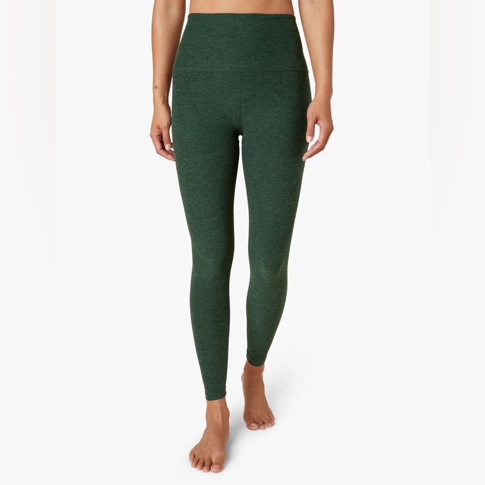 Beyond Yoga Space Dye Yoga Leggings in Forest Green